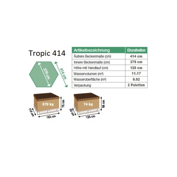 BWT Holzpool TROPIC Ø 4.14 HT: 120 – Bild 3