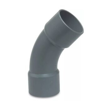 PROFEC PVC Bogen 45°, Klebemuffe aus Rohr hergestellt