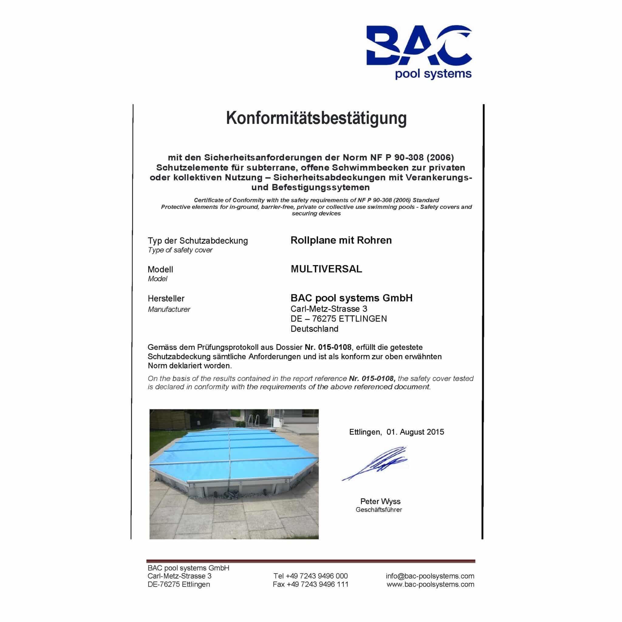 BAC POOLSYSTEM Rollschutzabdeckung MULTIVERSAL – Bild 5