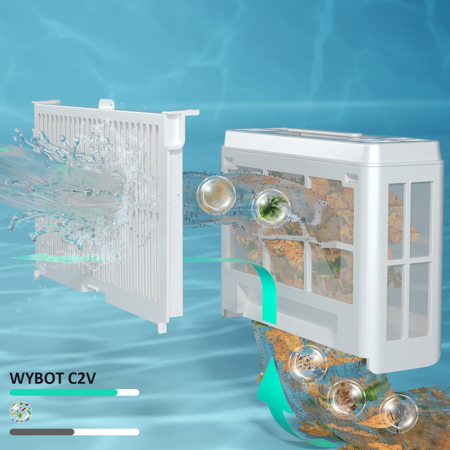WYBOT Akku-Poolroboter C2 Vision – Bild 5