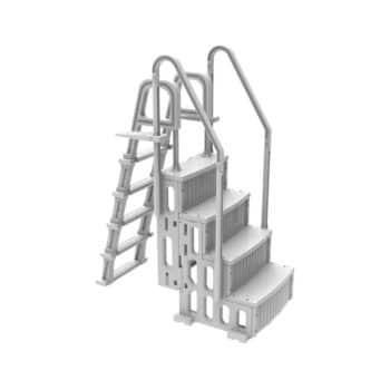 OKU Pooltreppe 4-stufig mit 5-stufiger Leiter