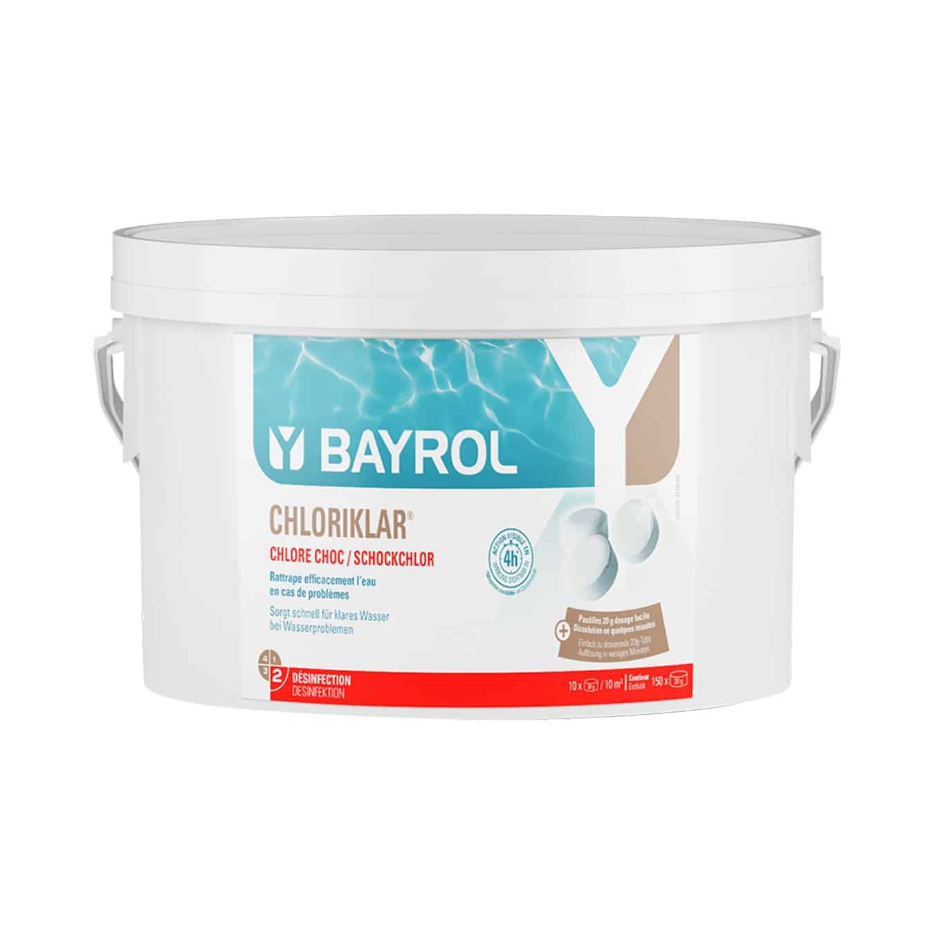Bayrol Chloriklar 3 kg Chlortabletten schnellöslichesChlor-Sprudeltabletten 20 g UN 3077