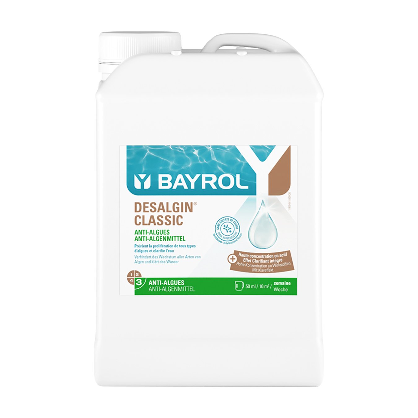 Bayrol Desalgin CLASSIC 6 l flüssiges schaumarmes Antialgen-Konzentrat UN 1760