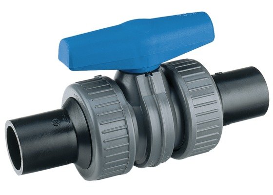 Coloro Kugelventil d 25mm mit PE-Anschluss 355 PVC/PE/EPDM 25DN20