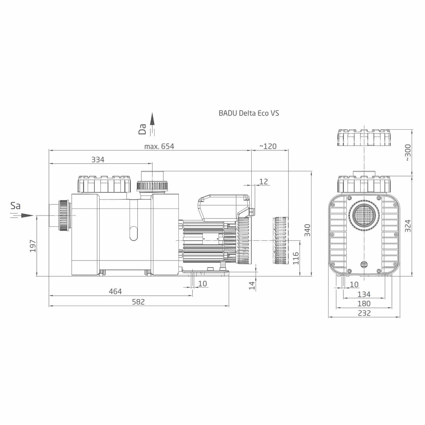 SPECK BADU Schwimmbadpumpe Delta Eco VS 1.10kW 230V – Bild 5