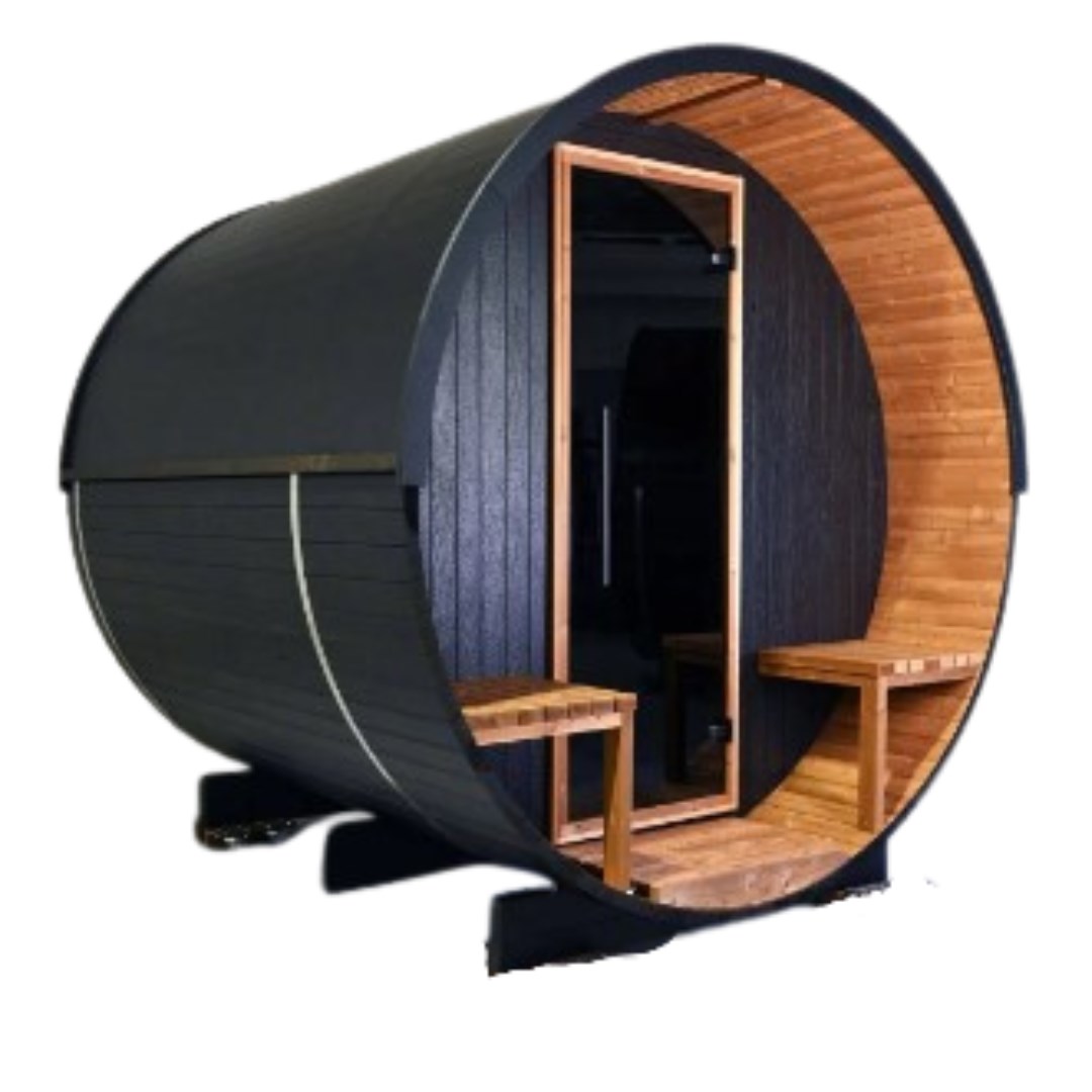 POOLEX Aussensauna ONYXIA Barrel – Bild 3