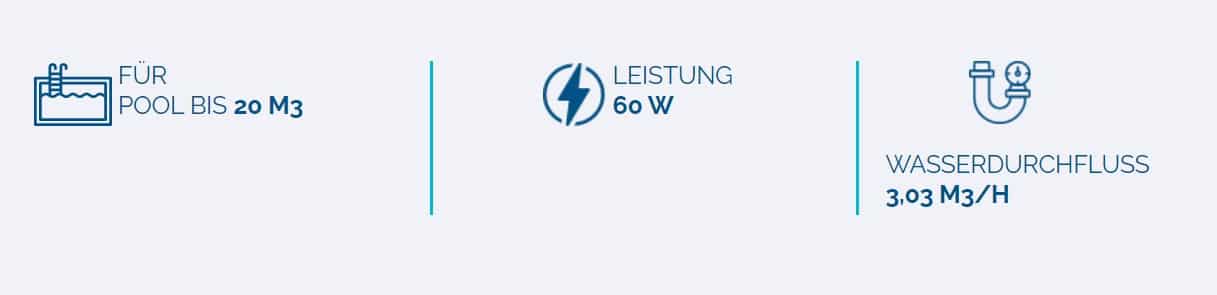 POOLSTAR Kompaktsandfilteranlage inkl. Pumpe für Pool, 3,03 m3/h – Bild 3
