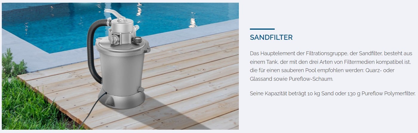 POOLSTAR Kompaktsandfilteranlage inkl. Pumpe für Pool, 3,03 m3/h – Bild 4