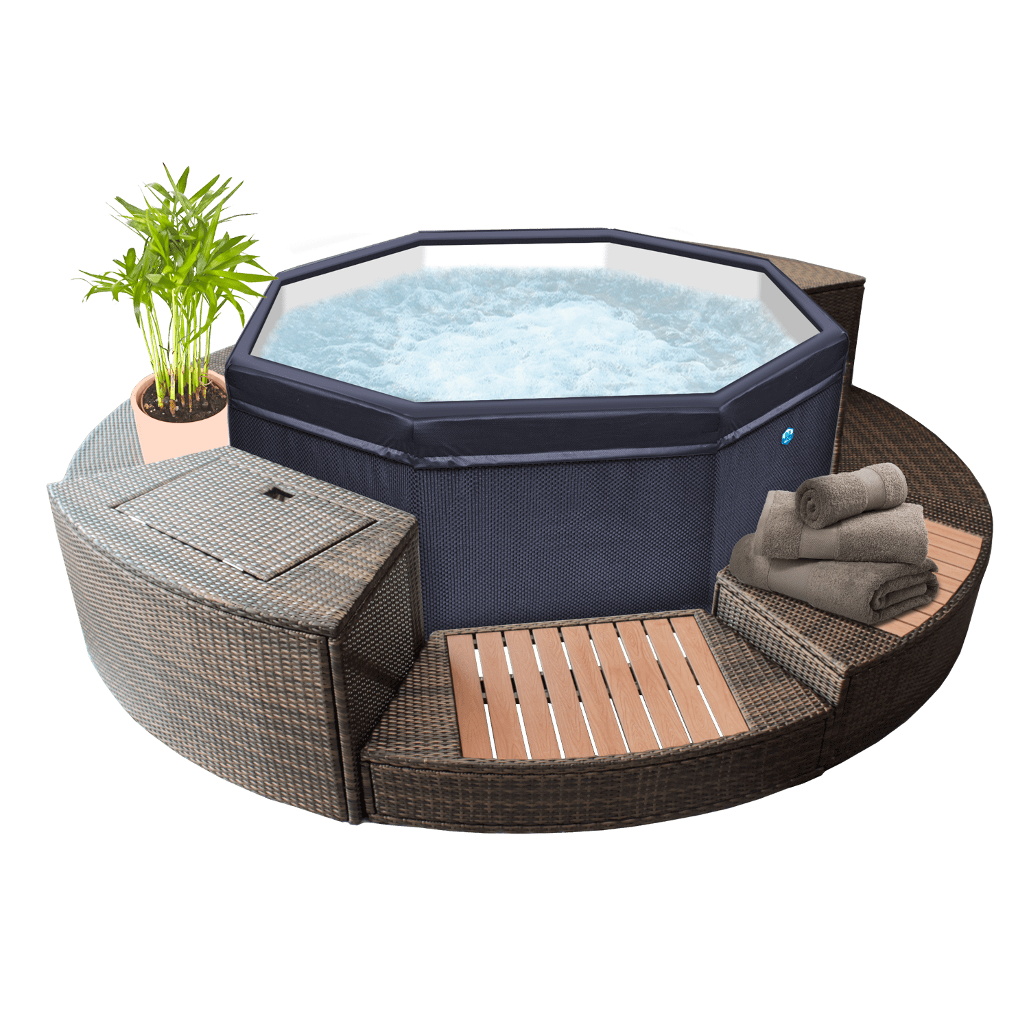 NETSPA Whirlpool OCTOPUS inkl. fünf Möbelelemente – Bild 7