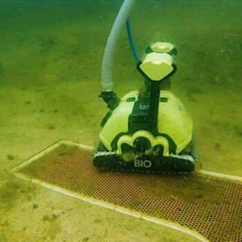 DOLPHIN Poolroboter BIO SUCTION mit Caddy, PVC-Bürsten grau inkl. Fernsteuerung