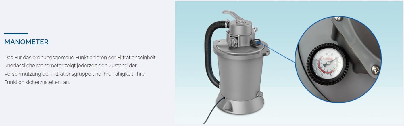 POOLSTAR Kompaktsandfilteranlage inkl. Pumpe für Pool, 3,03 m3/h – Bild 7