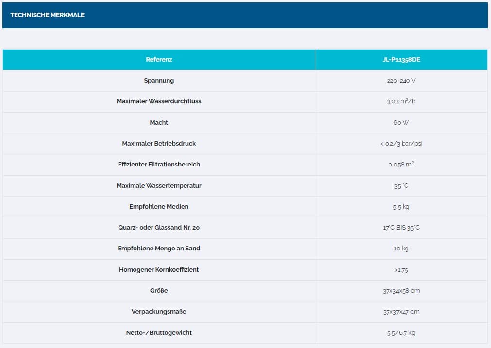 POOLSTAR Kompaktsandfilteranlage inkl. Pumpe für Pool, 3,03 m3/h – Bild 8
