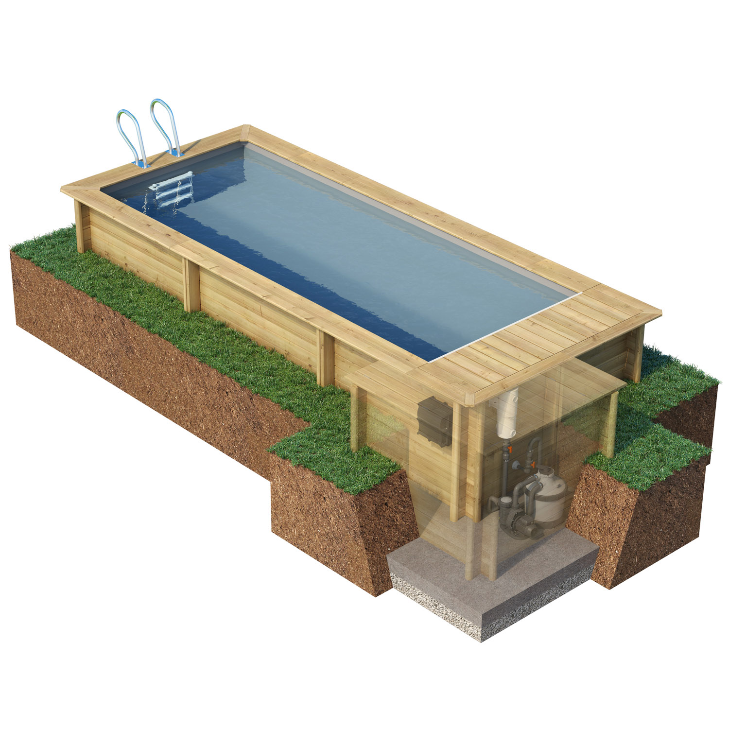 BWT Holzpool URBAN POOL 6.00 x 2.50 HT: 133 – Bild 6