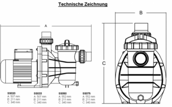 BEVO Schwimmbadpumpe, HYDRO-S (Flotide) Typ SS