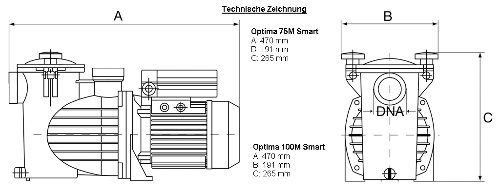 BEVO Schwimmbadpumpe, SACI Typ Optima Smart – Bild 6