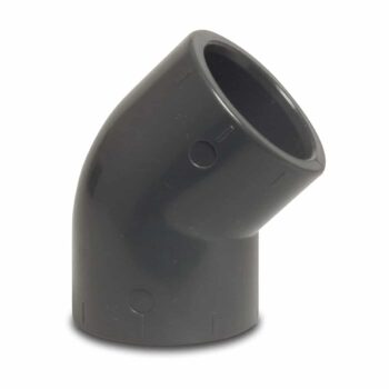 PROFEC PVC-U Winkel 45° Klebemuffe x Klebemuffe – Bild 2
