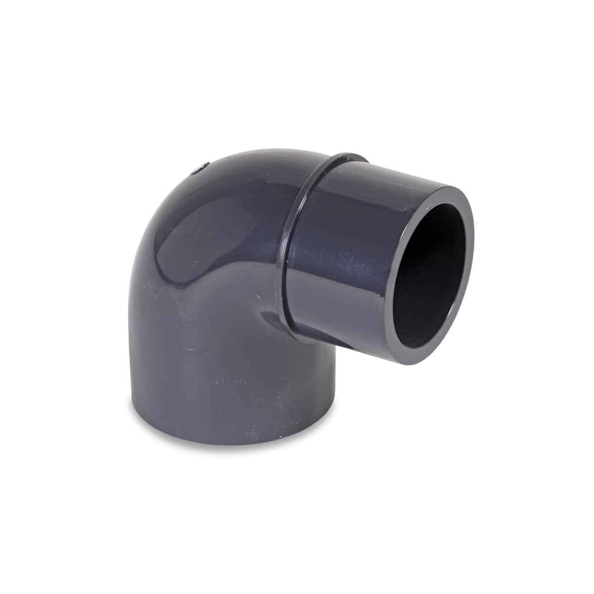 PROFEC PVC-U Winkel 90° reduziert, Klebemuffe/Klebestutzen x Klebemuffe – Bild 2
