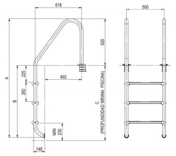ASTRALPOOL Einbauleiter STANDARD mit DELUXE STUFEN – Bild 8