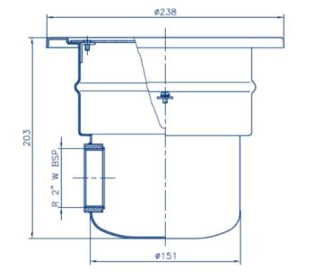 ASTRALPOOL Bodenablauf STYLE Ø 230 rund