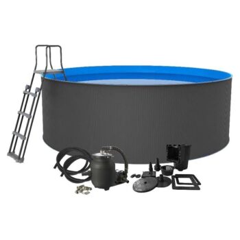 SWIM & FUN Stahlwandpool Komplettset SANTORINI XL rund Ø 3.60 m x 1.20 m – Bild 9