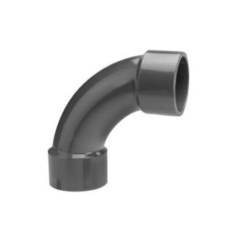 PROFEC PVC Bogen 90°, Klebemuffe aus Spritzguss hergestellt – Bild 2