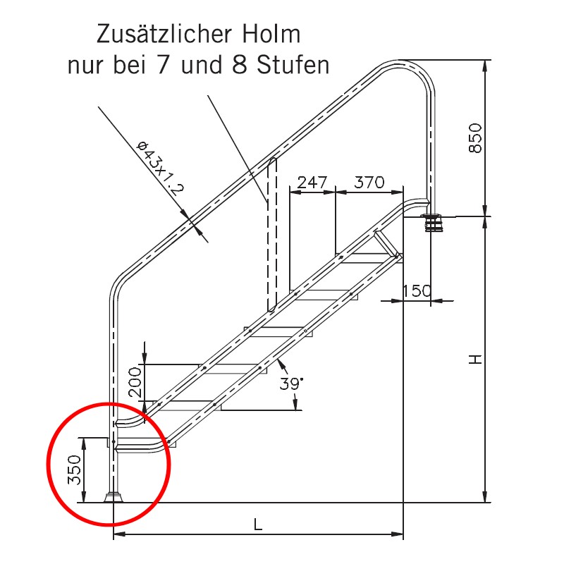 ASTRALPOOL Schwimmbadtreppe DELUXE – Bild 5