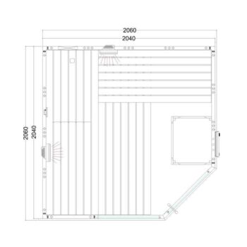 SENTIOTEC SET Sauna Alaska Corner Infra+ – Bild 11