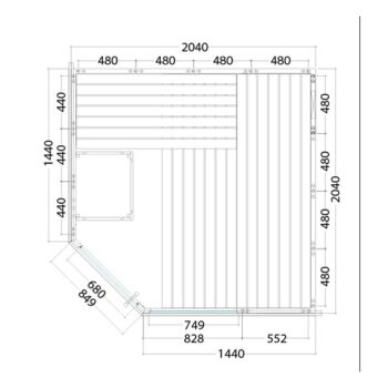 SENTIOTEC SET Sauna Alaska Corner