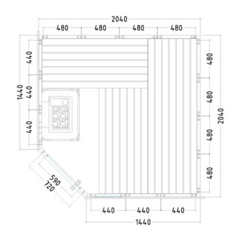 SENTIOTEC SET Sauna Komfort Corner – Bild 9