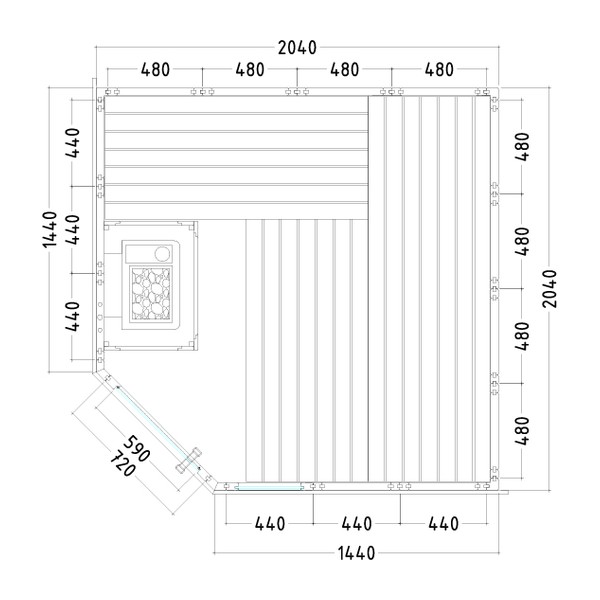 SENTIOTEC SET Sauna Komfort Corner – Bild 9