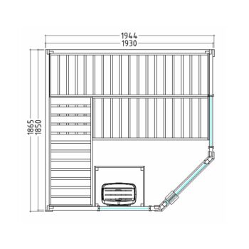SENTIOTEC SET Sauna Basic Corner – Bild 9