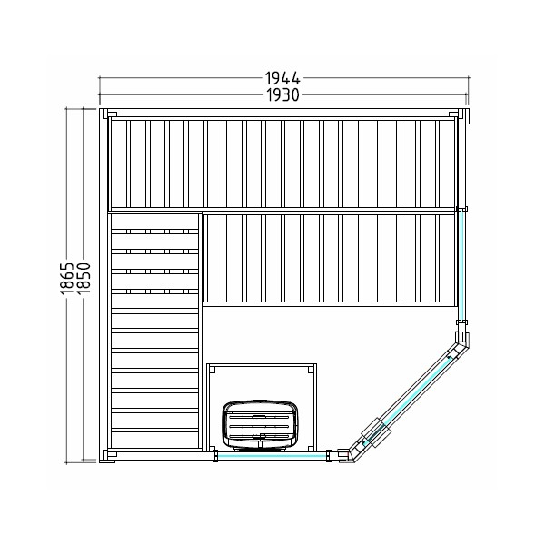 SENTIOTEC SET Sauna Basic Corner – Bild 9