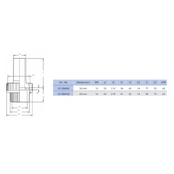 MAITEC PVC/PE Übergangsverschraubung PVC zu PE Geberit – Bild 5