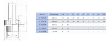MAITEC PVC/PE Übergangsverschraubung PVC zu PE Geberit – Bild 6