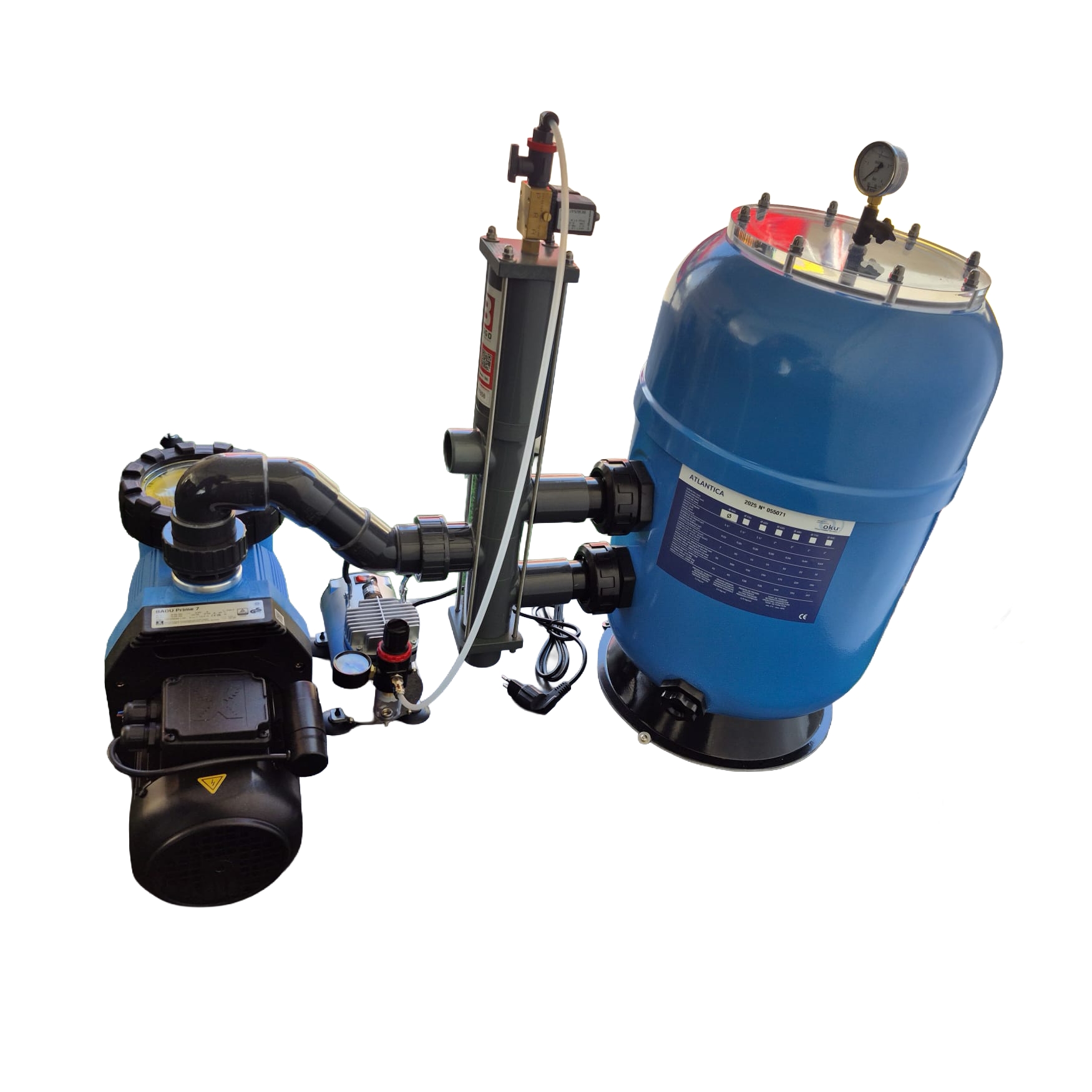 OKU Komplettanlage Ø 400 Atlantica mit BESGO und BADU Prime 7, für Pools 25–35 m³ – Bild 2