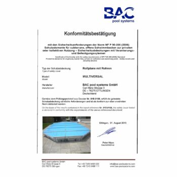 BAC POOLSYSTEM Rollschutzabdeckung MULTIVERSAL – Bild 10