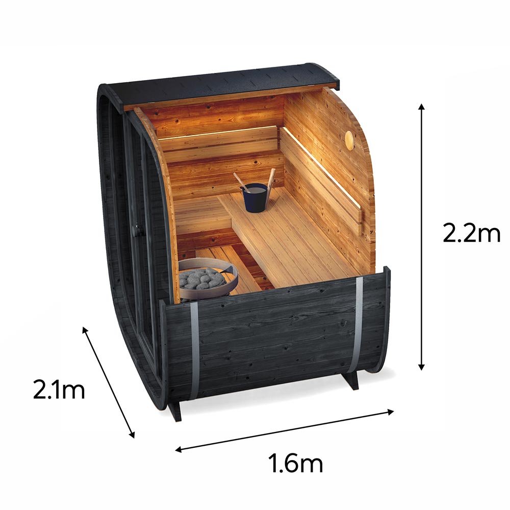 POOLEX Aussensauna ONYXIA Cube