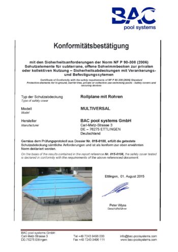 BAC POOLSYSTEM Rollschutzabdeckung MULTIVERSAL – Bild 14