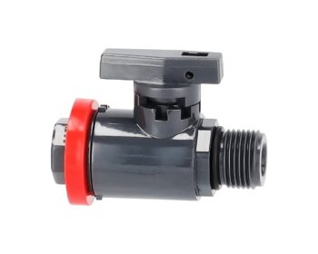 PVC-Laborkugelventil DN 6 3/8"AG x 1/4"IG mit O-Ring