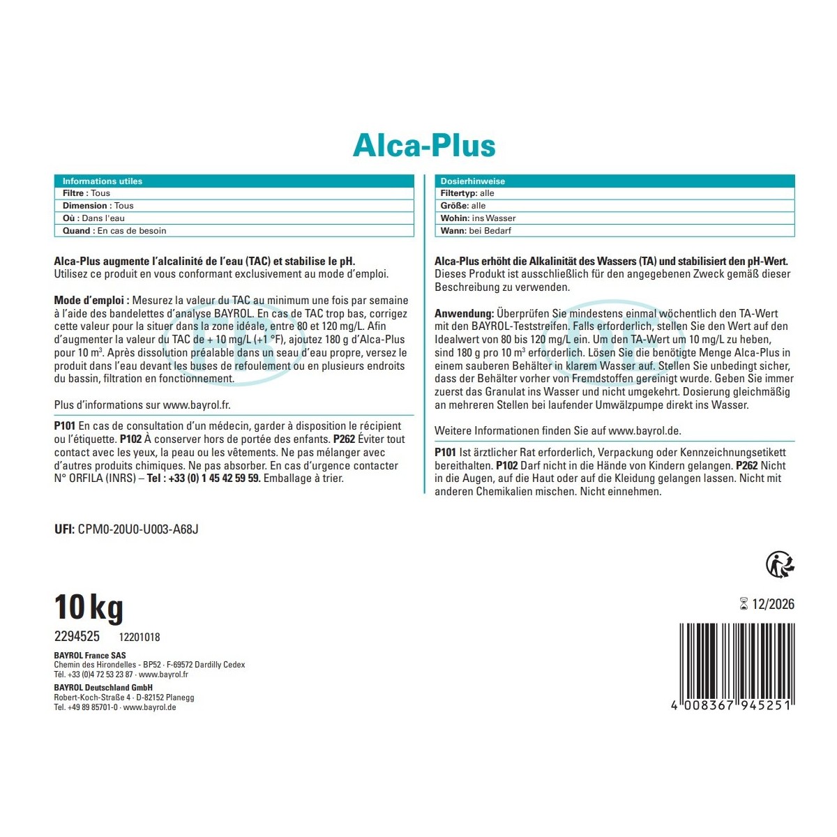 Bayrol Alca-Plus 10 kg – Bild 4