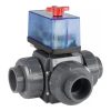 PRAHER PVC 3-Wege Kugelhahn, T-Bohrung, Klebemuffe