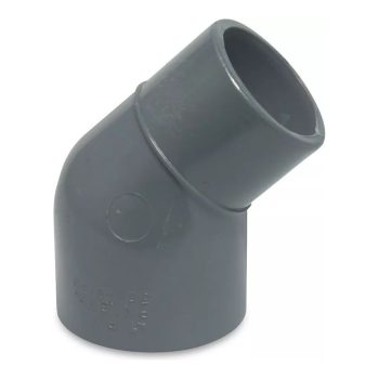 PROFEC PVC-U Winkel 45° reduziert, Klebemuffe/Klebestutzen x Klebemuffe