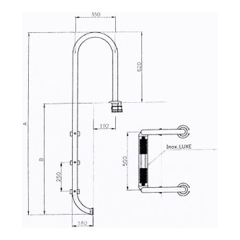 ASTRALPOOL Einbauleiter WALL mit DELUXE STUFEN