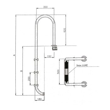 ASTRALPOOL Einbauleiter WALL mit DELUXE STUFEN