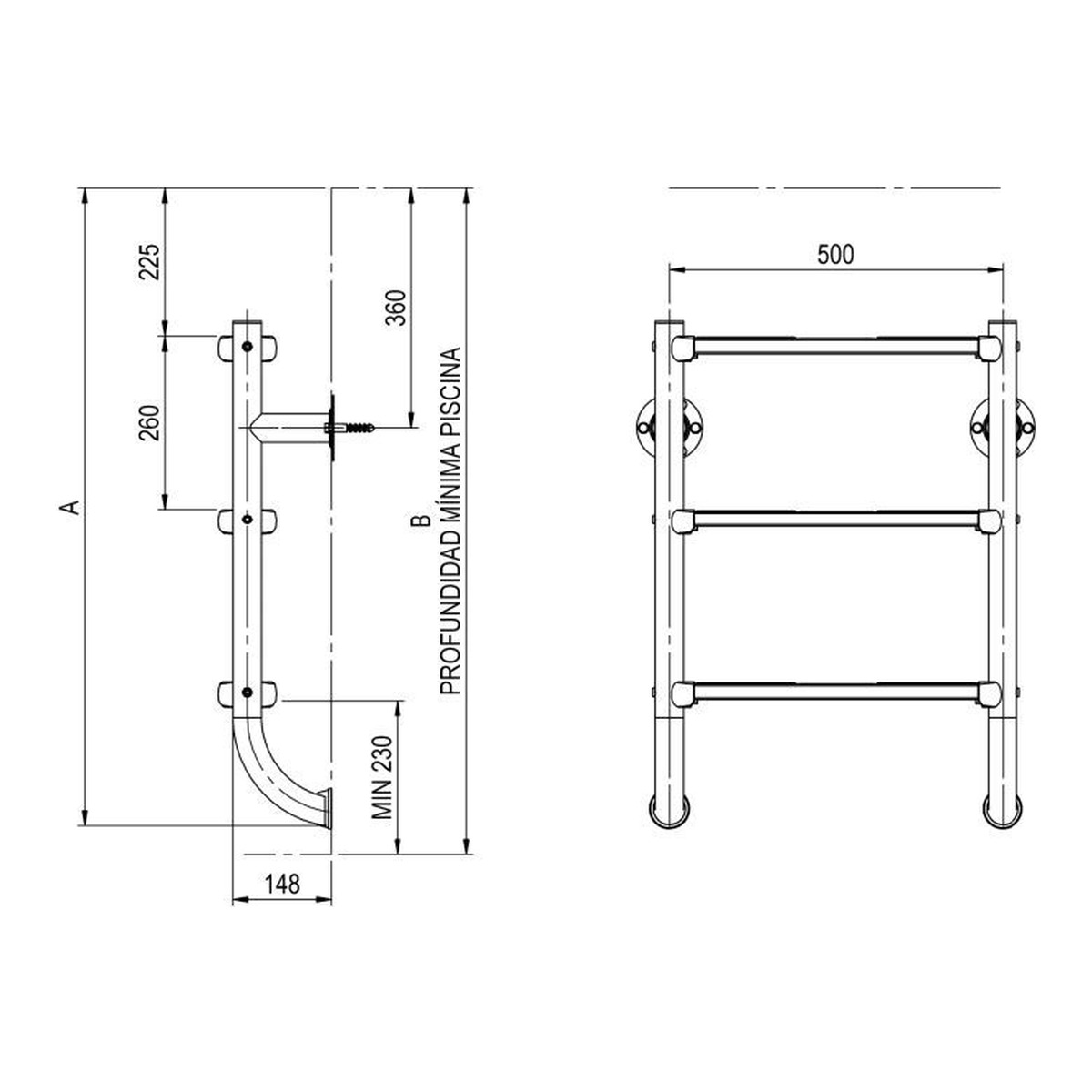 ASTRALPOOL Einbauleiter SPLI LADDER (PARTENZA)