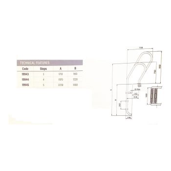 ASTRALPOOL Einbauleiter MIXED ASYMMETRISCH