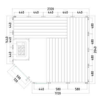 SENTIOTEC SET Sauna Komfort Corner Large