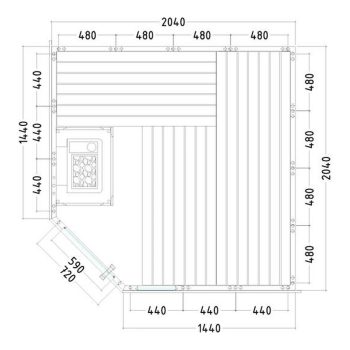 SENTIOTEC SET Sauna Komfort Corner