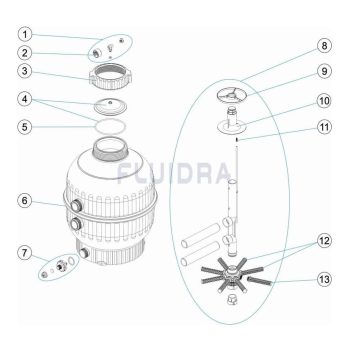 ASTRALPOOL Ersatzteile für Sandfilter CANTABRIC