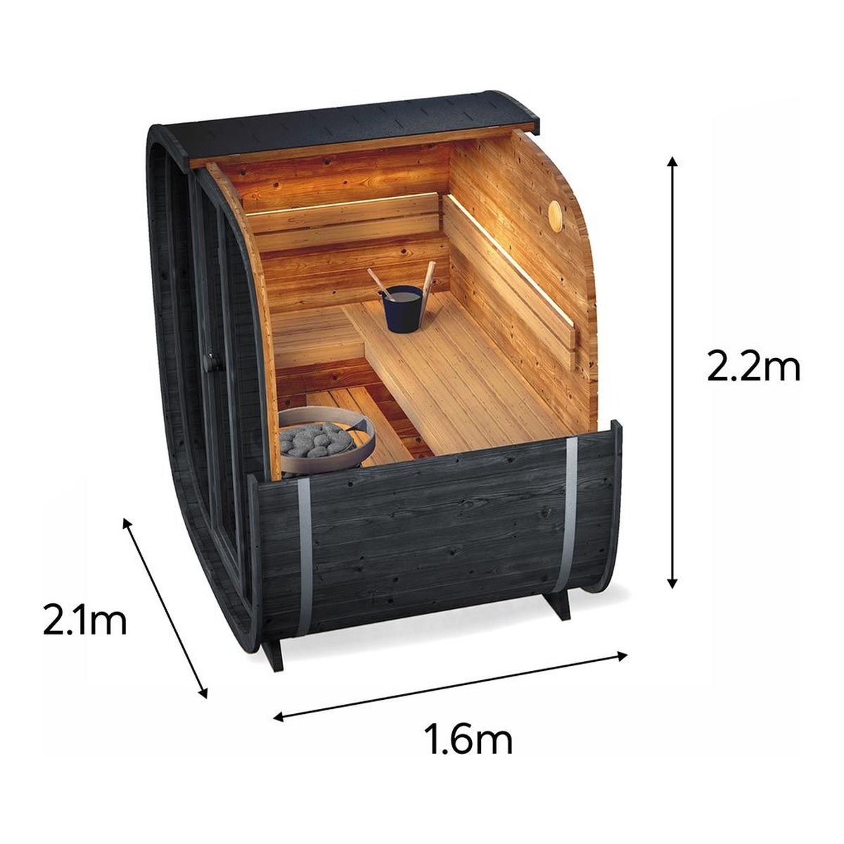 POOLEX Aussensauna ONYXIA Cube